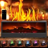 Windyupon Fireplace Essential Oil Diffuser & Humidifier with 7-Color Changing Flame, 150ML Oil Aromatherapy Diffuser with 3 Timer Modes, Auto-Off - Fireplace-Style Decor for Home, Office, Yoga, Spa