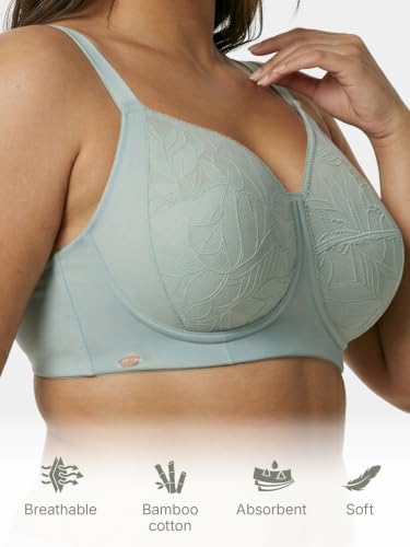 Image of Enamor Bamboo Cotton IB26, Women's Full Support Bra - 3X Softer, 4X More Absorbent, Antimicrobial, Non-Padded, Wirefree, High Coverage