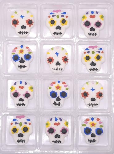 NCS Día de los Muertos Skull Set Edible Royal Icing Cake Toppers