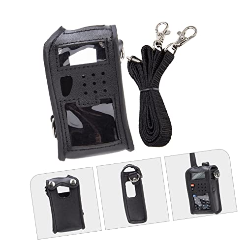 Generic 5 Peças De Couro Compatível Rádio Talkie UV-R Suporte De Interfone Transceptor Th-F Transpor