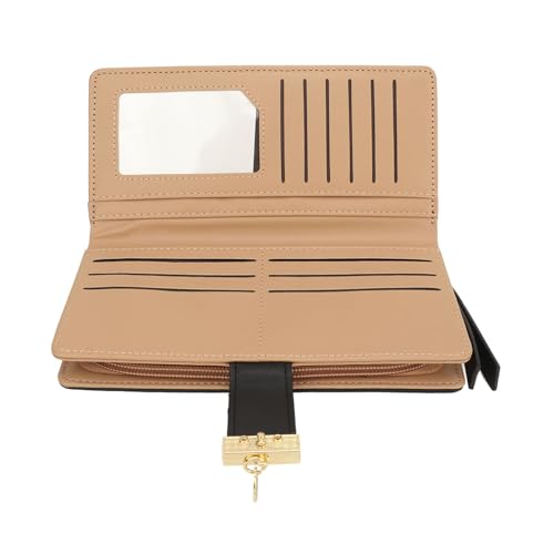 Women Wallet, PU Leather Hollow Leaf Pattern Lady Long Wallet Bifold Card Holder Organizer Fashion Cash Clutch with Zip Loose Change Pocket for Women Girls Gift4