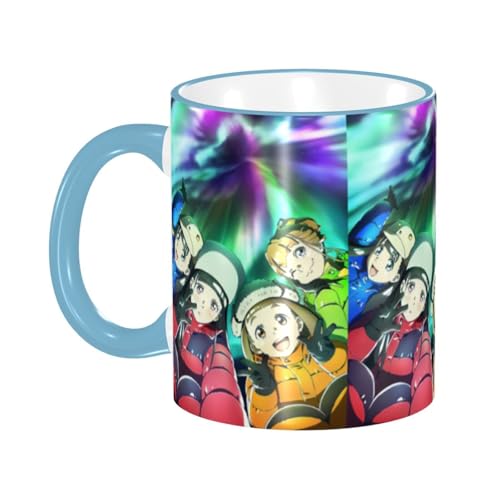 宇宙よりも遠い場所 セラミックマグカップ 食器 大容量コーヒーカップ 330ml 耐熱 おしゃれなマグカップ オフィスホーム用 プレゼントに最適 再利用可能 ギフト 男女兼用 Sky Blue