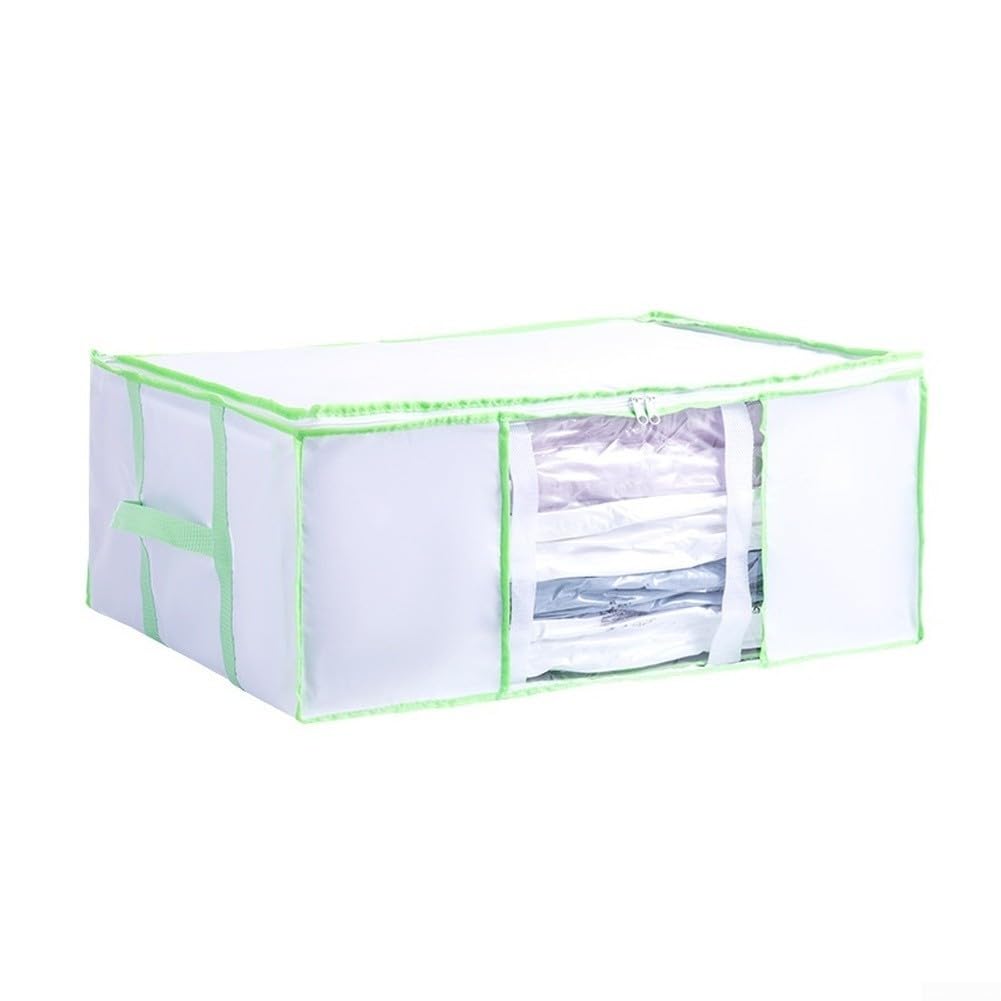 Scatole Plastica con Sottovuoto per Vestiti e Coperte - Contenitori Impilabili Salvaspazio 65x50x27cm(M)