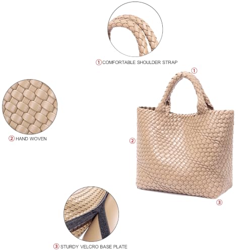 Image of JINMANXUE Fashion Woven Bag Shopper Bag Travel Handbags and Purses Women Tote Bag Large Capacity Shoulder Bags