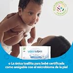 WaterWipes Sensitive+ Newborn & Baby Wipes, Toallitas Para Recién Nacidos y Bebés, 720 unidades (paquete de 12), 3 en 1 Limpia, Cuida, Protege, 99,9% Agua, Sin perfume