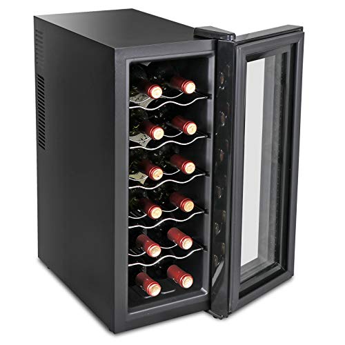 Oteymart 12 Bottle Wine Cellar Cooler Thermoelectric Refrigerator