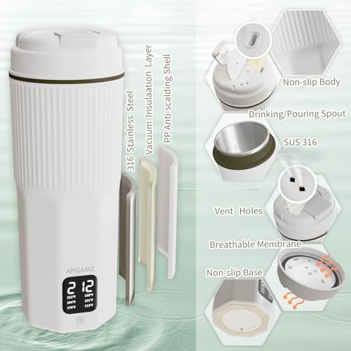 Apiganiz Dual Voltage Travel Kettle 13Oz thumb #5