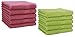 Produktbild Betz 10 Stück Gästehandtücher Premium 100% Baumwolle Gästetuch Set 30x50 cm Beere und avocadogrün