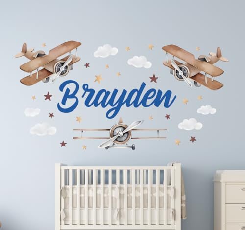 Vinilo decorativo aviones grande para habitación infantil miniatura 6