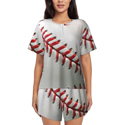 Pyjama 2 pièces doux pour femme ensemble de nuit décontracté à manches courtes