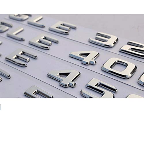 No trademark Flat Chrome ABS Rear Trunk Letters Badge Badges Emblem Emblems Sticker for Mercedes Benz S Class S550 2017-2021 (S550)
