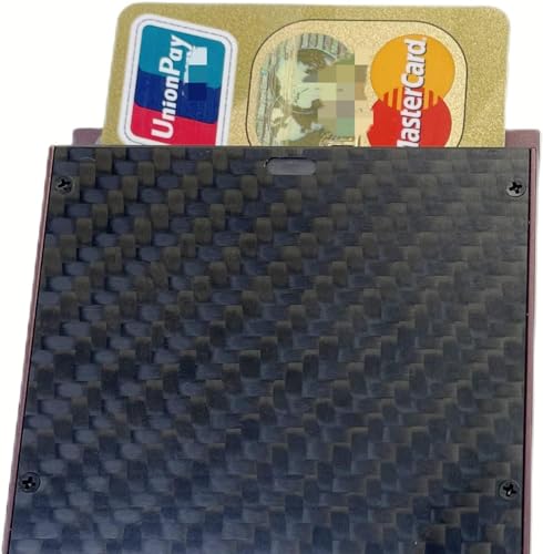 Mountain Travel Men's minimalist wallet - ultra-thin RFID matte carbon fiber credit card clip and money clip, men's wallet (purple)3