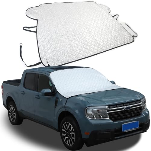 Image of Car Windshield Snow Cover Compatible with Ford Maverick 2022 2023 2024+, Waterproof Windproof Dustproof Sun Protection Snow Protection Car Windshield Cover Available Around The Clock Accessories