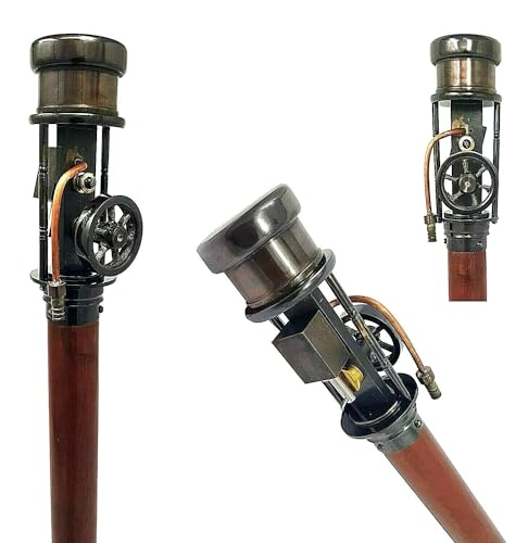 Canne en bois pour moteur à vapeur laiton, canne 3 plis pour un transport facile