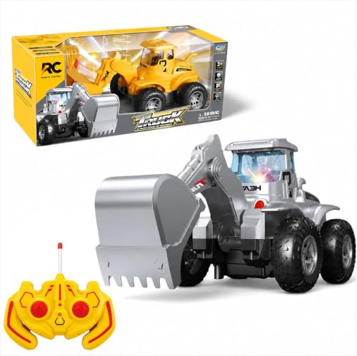 Image of Amitasha RC Excavator 2.4GHz Engineering Vehicle Remote Control Excavator Truck Construction Toy, All‑Terrain 360 Spin Rotation, Long Playtime & Range, Birthday Gift for Ages 3+