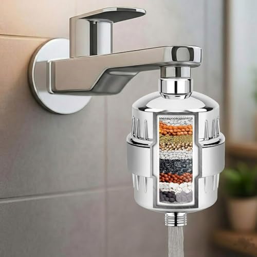 Image of SIGNAMIO Water Filter for Tap, Compact Water Softener for Home to Reduce Scale, Hard Water Softener for Smoother Skin and Cleaner Bathroom Fixtures