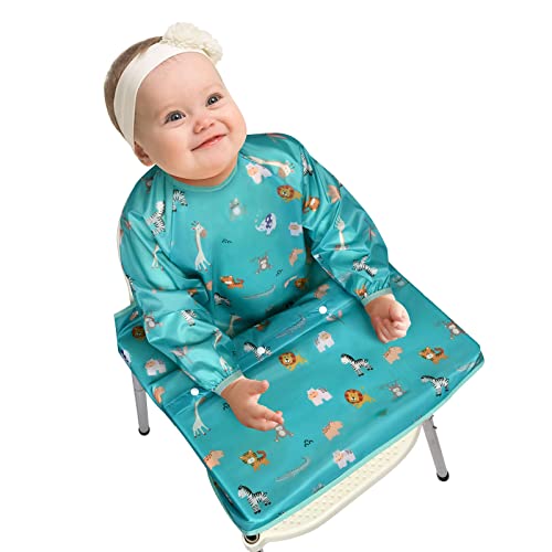 PewinGo BLW Lätzchen Mit Langen Ärmeln - Wasserdicht & Maschinenwaschbar