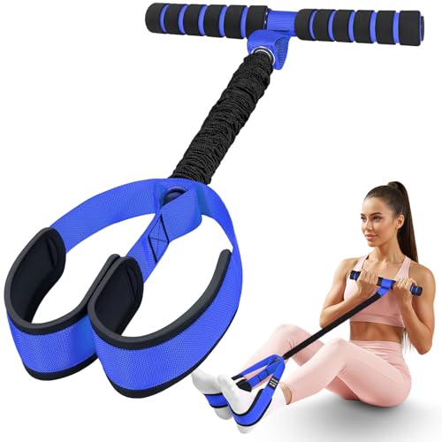 Image of Pedal Resistance Bands with Handles, Upgrade Women Exercise Bands for Full Body Training, Core, ABS, Legs, Glutes, Arms, Pilates, Physical Therapy, Strength, Sit Up Equipment for Home Workout