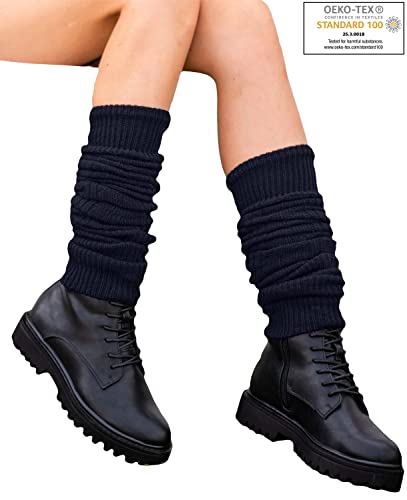 TODO Warm Wool Leg Warmers LONG Women and Girls - to/over Knee High, Soft, Flexible - keep Heat in Winter days.4