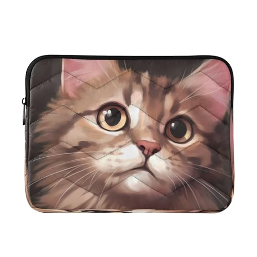 Funda para portátil de 13-14 pulgadas Cute Cat impermeable miniatura 1