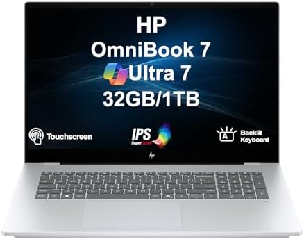 HP Omnibook 7 (Next Gen Envy 17) Copilot+PC Laptop 17.3" Touchscreen FHD (Renewed)