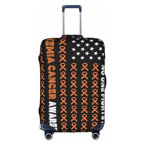 Travel Luggage Cover America Flag Fight Leukemia Cancer Awareness Fashion Washable Baggage Suitcase Protector Fit For Luggage Medium