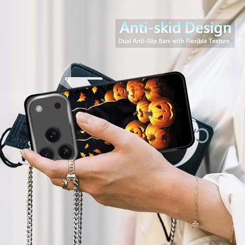 BFUKVOU for iPhone 17 Pro Case,Hard PC+Soft TPU Bumper Anti-Slip Ultra Thin Cover Protective Shockproof Case for iPhone 17 Pro 6.3 inch 2025,Black Cat Pumpkin - image 7