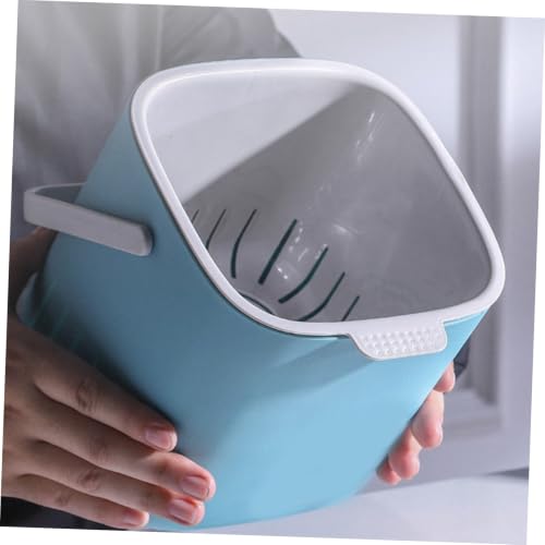 Caneca de basura plástica portátil para cocina con tapa miniatura 7