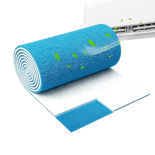 Filtro de ventilación de aire acondicionado, corte a prueba de polvo, de alta eficiencia, rollo de filtros de ventilación de techo para el hogar, para apartamentos, caravanas, oficinas, suelos