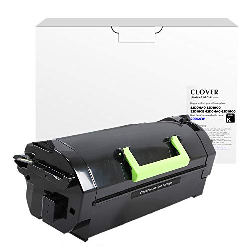 Clover Remanufactured Toner Cartridge for Lexmark 52D0HA0, 52D1H00, 62D0HA0, 62D1H00 High Yield Clover Remanufactured Toner Cartridge for Lexmark 52D0HA0, 52D1H00, 62D0HA0, 62D1H00 High Yield