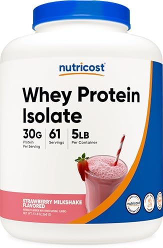 Nutricost Whey Protein Isolate (Strawberry Milkshake) 5LBS