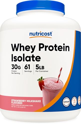 Image of Nutricost Whey Protein Isolate (Strawberry Milkshake) 5LBS