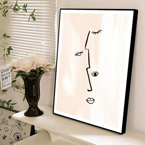 Tableau Abstrait Esthétique pour habiller un mur vide grand poster visage 60x80