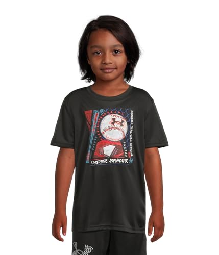 Under Armour Boys' Tech Sketch Baseball Short Sleeve (Little Kids)