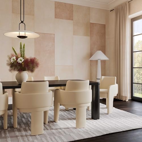 Tov Furniture Leo Cream Vegan Leather Dining Chair by TOV Furniture - Used condition - Image 2