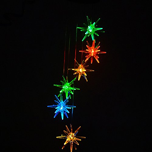 Clear Animal Solar Operated Mobile Wind Spinner Color Changing Wind Chime Light (Sear Urchin) #TOP6