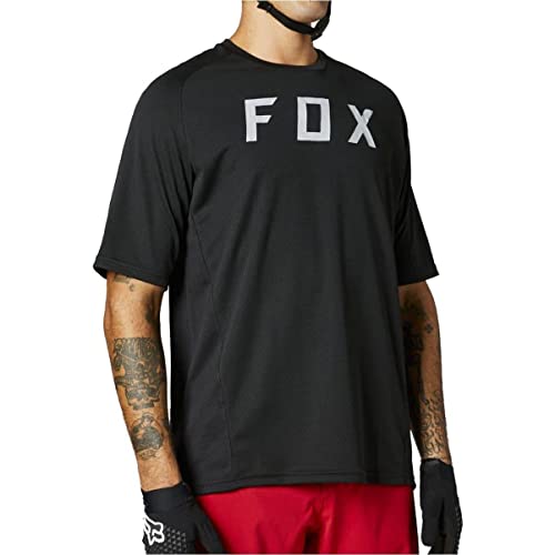 Fox Racing Mens Defend Short Sleeve Mountain Biking Jersey,Black 2,Small