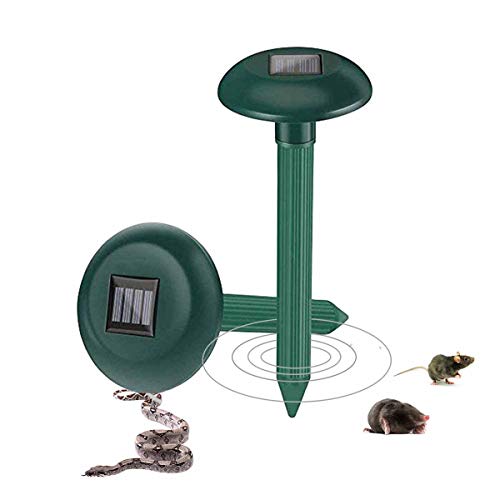 Preisvergleich Produktbild Sumeber Solar Maulwurfabwehr, 2 Stück Ultrasonic Maulwurfschreck, Solar Tiervertreiber Maulwurffalle, Maulwurfbekämpfung, Wühlmausschreck,Maulwurf, Mole Repellent