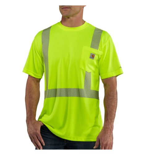 Carhartt Men's HV Force Relaxed Class 2 T-Shirt, Brite Lime, Large