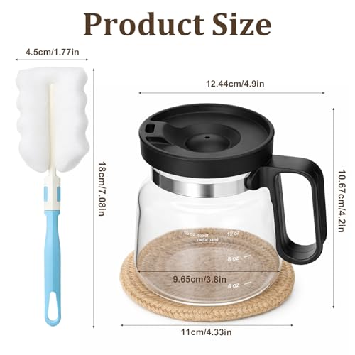 Mug para café con tapa antigoteo y accesorio 16 oz miniatura 2