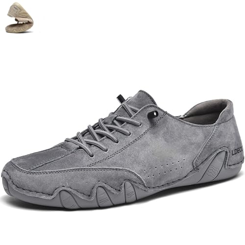 Men's Casual Comfort Barefoot Walking Shoes Fashionable Suede Lightweight Anti Slip Minimalist Sports Shoes