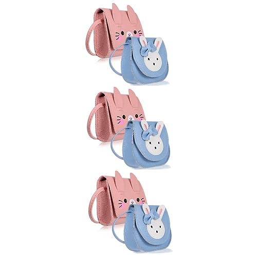 Sac à bandoulière forme de lapin pour filles - Pochette de cérémonie 6 pièces