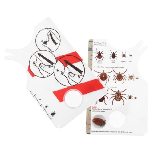 HEMOTON 2 Piezas Tarjeta de Remoción de Garrapatas para Mascotas para Exterior Herramienta Práctica y para Identificación y Extracción y Otras Mascotas