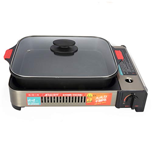 Réchaud à gaz portable 2,1 kW avec allumage piézo et poêle pour camping