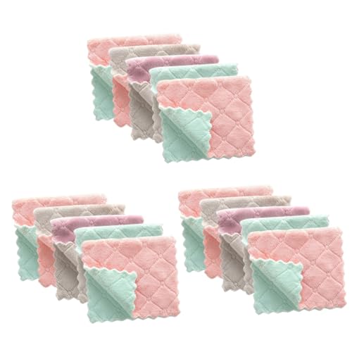 FRCOLOR 15 Piezas Trapo para Fregar Platos Trapos de Fibra paños de Cocina de Fibra Trapos de Microfibra bayeta limpiacristales paño de Cocina de Microfibra paño de Cocina sin Pelusa