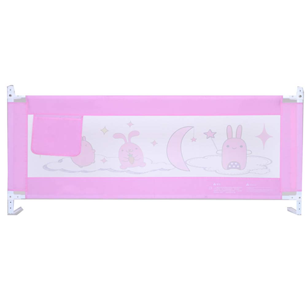 Protection de lit bébé 220cm rose avec barrière filet lavable