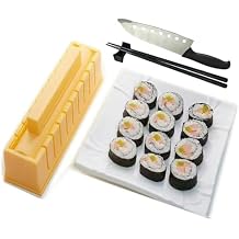 YUHE Sushi Maker, DIY Sushi Mold Set - Easy Sushi Making Kit, with Chopsticks, Chopstick Rest and Sushi Knife Make Round Shaped Sushi
