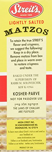 Streits Matzo, Lightly Salted, 11-Ounce Box (Pack Of 8) #TOP3