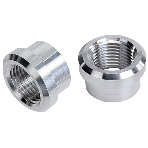 2 piezas de 1/8 pulgadas NPT hembra de soldadura en tapones de aluminio, resistentes y duraderos, color plateado