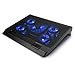 ENHANCE Raffreddamento per PC Portatile Base Sistema Ventola PC con 5 Ventole a LED Blu e Doppia Porta USB per Trasferimento Dati - Laptop Stand per PC Portatili da 19 Pollici
